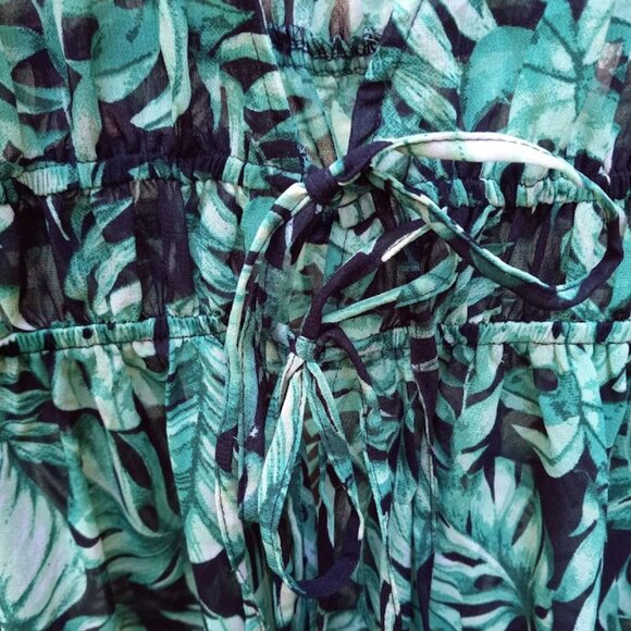 Derek Heart Plus Size 1X High Low Palm Kimono - Picture 4 of 9